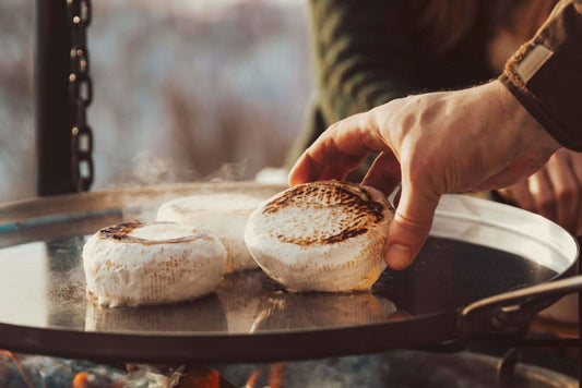 Camembert Over A Campfire