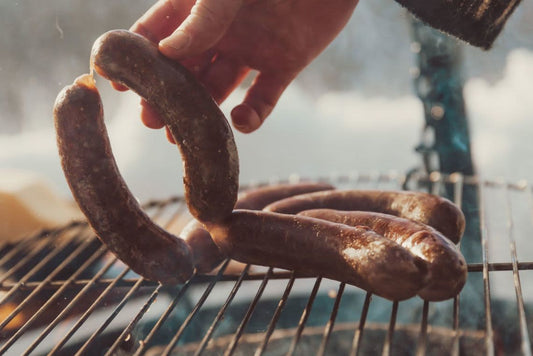 Game sausages with tasty sides